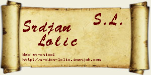 Srđan Lolić vizit kartica
